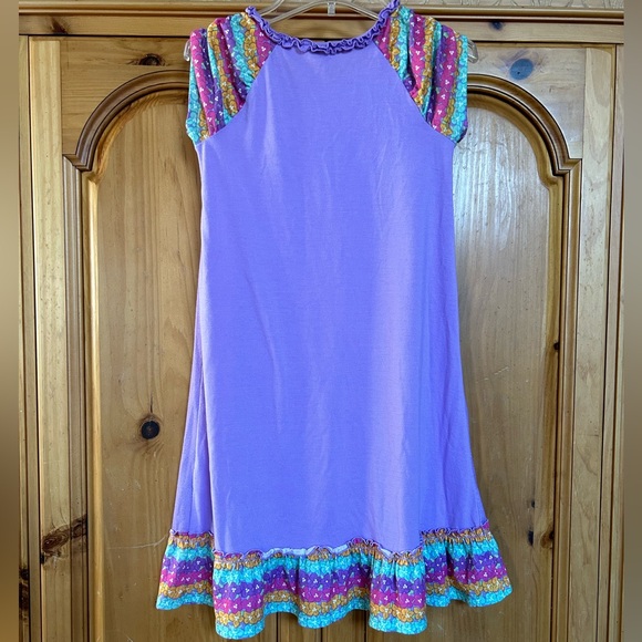 Disney store Tinkerbell nightgown size 10 purple rainbow fairy floral tink - Picture 5 of 5